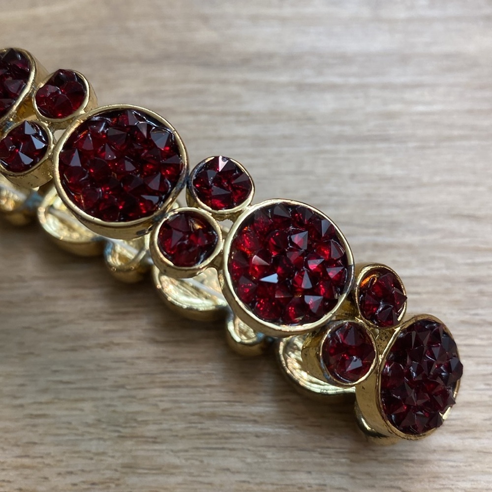 Vintage Napier Red Stone Bracelet‎ - Picture 3 of 7